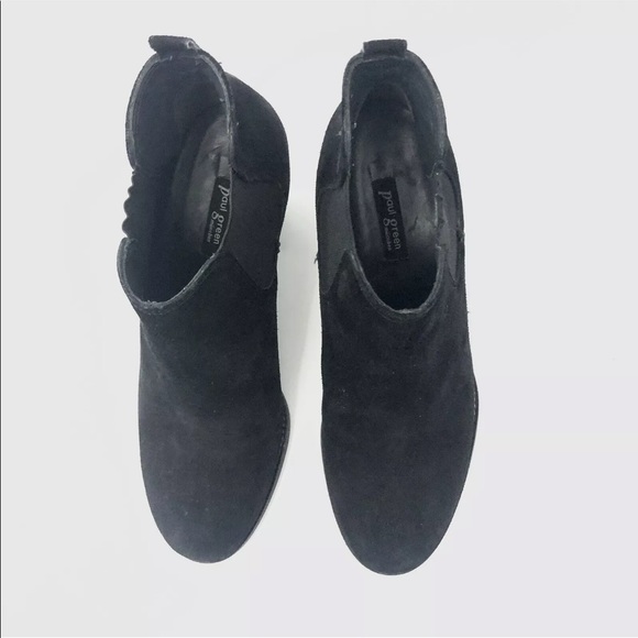 Paul Green Black Suede Ankle Bootie Boots 6.5 US - Picture 8 of 12